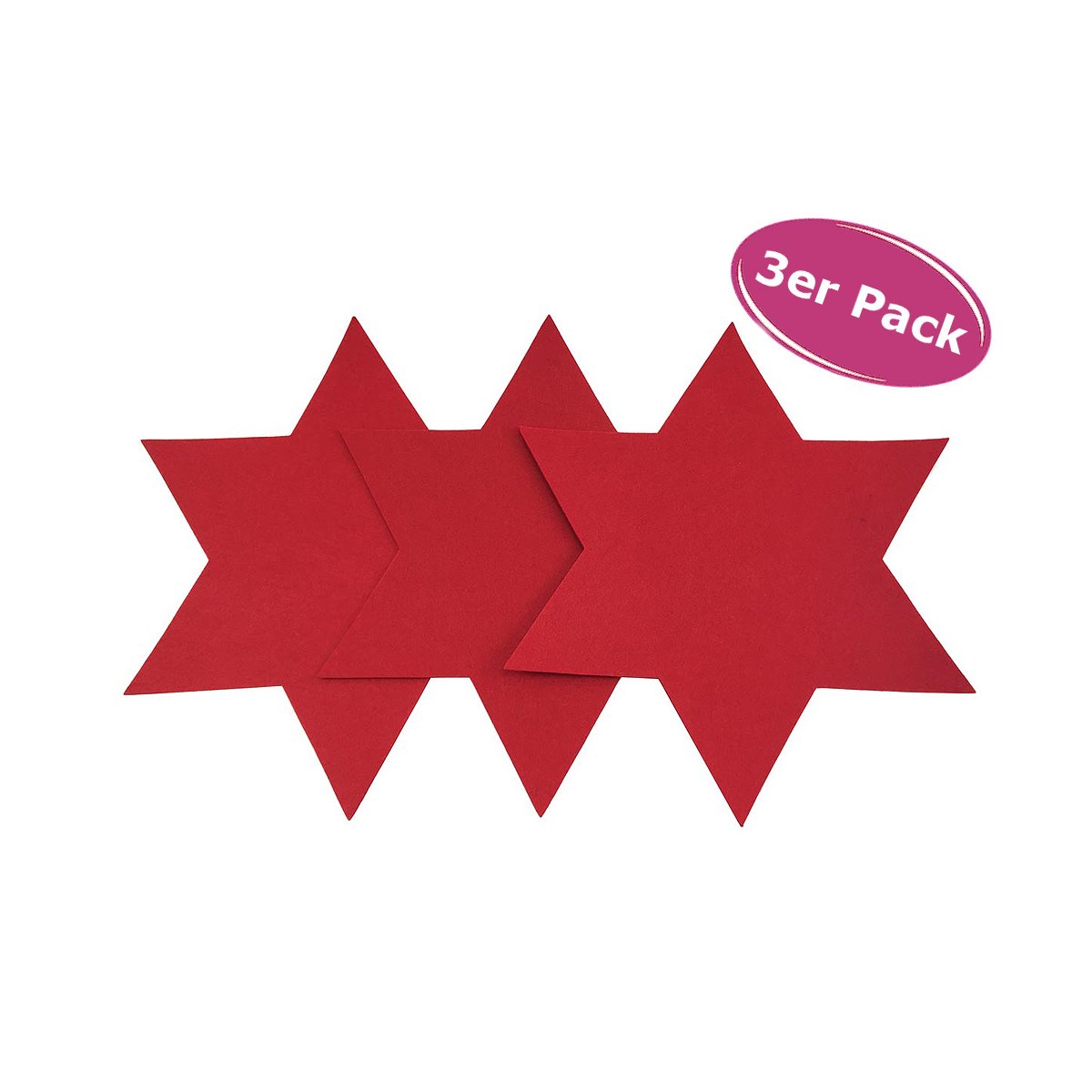 3x Tischset Stern, rot XL (40 Tischmatte - , 8,95 Platzset, € Platzmatte, cm)