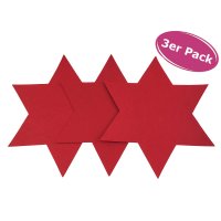 6tlg. Set, rot Filztischset + Filzuntersetzer Stern - Platzmatte, Tis,  10,95 €
