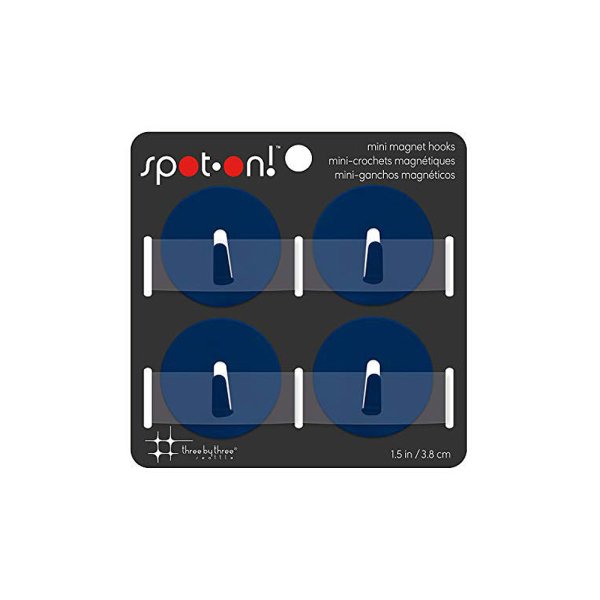Spot on Magnethaken - 4er Set, klein, navy blau - Praktische Haken Magnete
