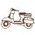 Wandbild Motor Roller 60x45 cm Scherenschnitt im Rost Design - Rostfigur Motorroller, Deko Bild, Gartendeko, Metalldeko, Terrassendeko