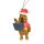 Baumschmuck Winnie Pooh der Bär mit Geschenk -  Weihnachtskugel Winnie Puuh für Disney Fans, Baumkugel Disney Film, Weihnachtsdeko