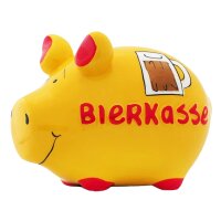 KCG Sparschwein Bierkasse aus Keramik - Spardose Bier, Männer Sparbüchse, Geldbüchse, Reisekasse