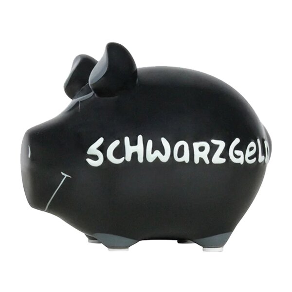 KCG Sparschwein Schwarzgeld aus Keramik - Spardose, Sparbüchse, Geldbüchse