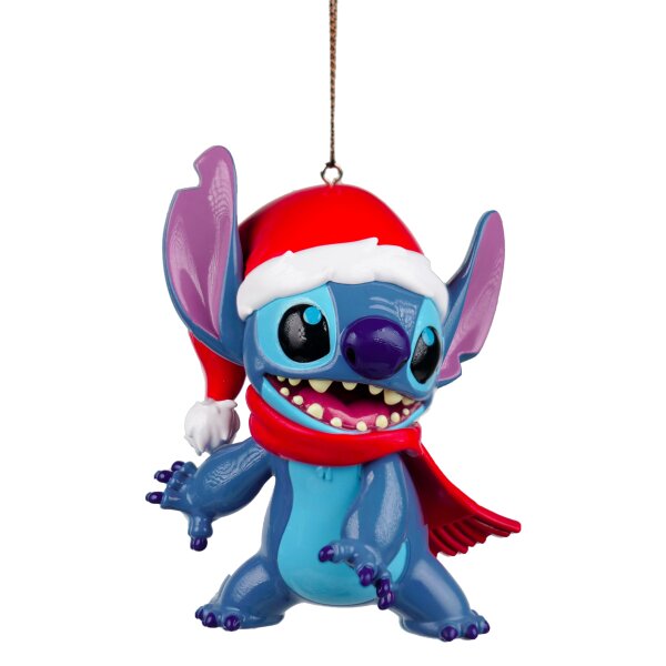 Baumschmuck Stitch als Weihnachtsmann aus Lilo & Stitch -  Weihnachtskugel für Disney Fans, Baumkugel Disney Film, Weihnachtsdeko