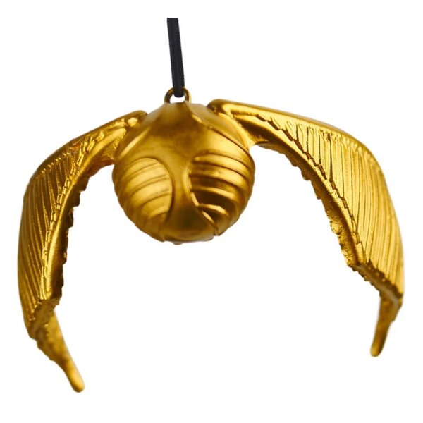 Baumschmuck Goldener Schnatz aus Harry Potter -  Weihnachtskugel Golden Snitch, Baumkugel Zauberer Quidditch, Weihnachtsdeko Fantasie