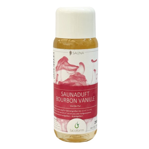 Saunaduft Bourbon Vanille, Lacoform Sauna Aufguss Konzentrat 250ml, Saunadüfte für Zuhause