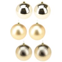 Grosse Baumkugel XL Weihnachtskugel (6er Set) Gold Mix D:...