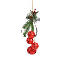 Hänger Weihnachtsdeko Glöckchen rot L: 30 cm  -...