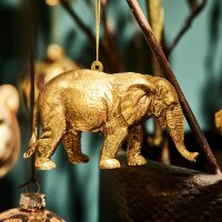 Hänger Elefant gold, Baumschmuck Afrika Tiere -...