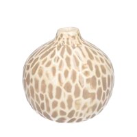 Kleine Deko Vase Safari taupe H:8 cm aus Keramik - Vasen,...