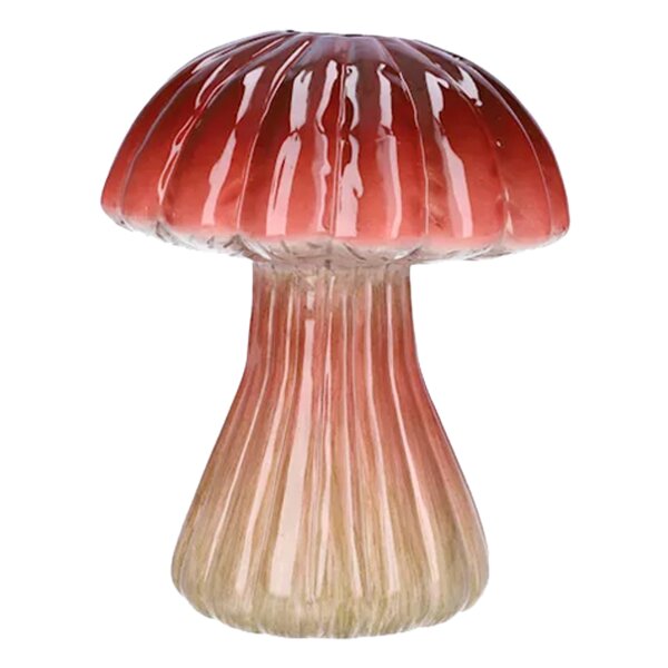 Deko Vase Pilz Champignon dunkelrot H:20 cm aus Keramik - Vasen, Dekoration, Keramikvase, moderner Deko Stil