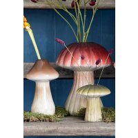 Deko Vase Pilz Champignon dunkelrot H:20 cm aus Keramik - Vasen, Dekoration, Keramikvase, moderner Deko Stil