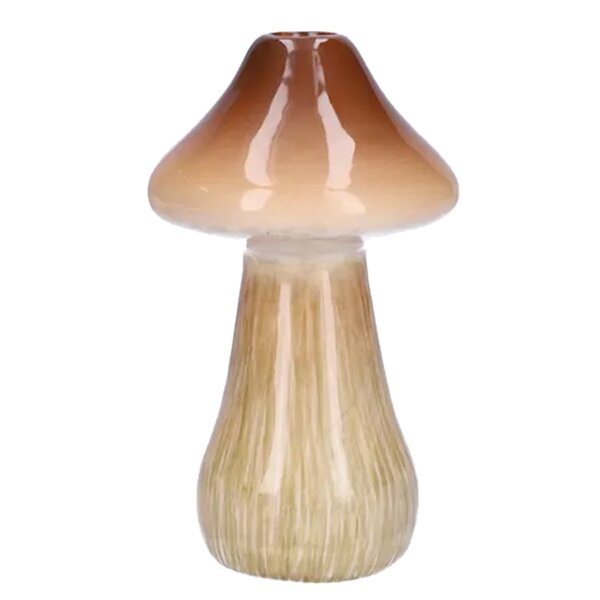 Deko Vase Pilz Amanita braun H:16 cm aus Keramik - Vasen, Dekoration, Keramikvase, moderner Deko Stil