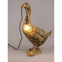 Tischleuchte Lampe Gans H:60 cm antik gold -  Tischlampe,...