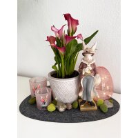 Dekoleuchte Ei Osterei (S) Glas, Rosa, Lampe mit LED...