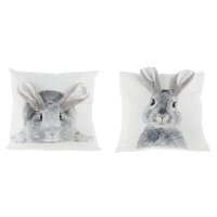 Deko Kissen Hase Schlappohr 3D 40x40 cm (2er Set) -...