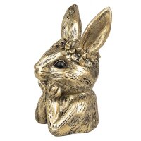 Kerzenständer Kaninchen gold für Stabkerzen 15x9 cm - Kerzenhalter Ostern, Kerzenleuchter Hase, Osterdeko, festliche Dekoration