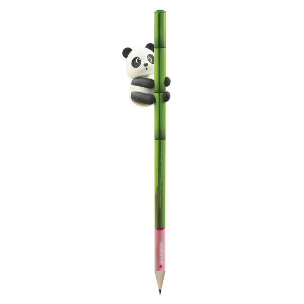 Legami Bleistift mit duftendem Radiergummi PANDA "I love Bamboo" - Stift mit abnehmbarem Tier Deko Radierer, Schreibstift mit Vanille Aroma