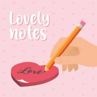 Legami Notizblock "Lovely Notes" HERZ mit 100 abziehbaren Klebezettel - selbstklebende Haftnotizen, Notizzettel, Haftnotizzettel