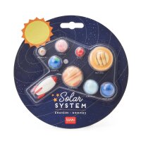 Legami 9er Set Radiergummi Weltall Sonnensystem - Rakete und Planeten - Radierer, Weltraum Space, weiches und sauberes Löschen