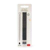 Legami 3 Ersatzminen SCHWARZ für löschbaren Gelstift  - Erasable Gel Pen, Stift , Gelschreiber Minen