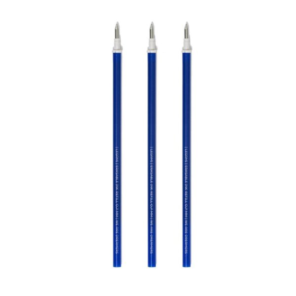 Legami 3 Ersatzminen BLAU für löschbaren Gelstift  - Erasable Gel Pen, Stift , Gelschreiber Minen