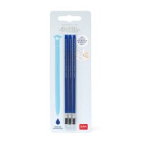 Legami 3 Ersatzminen BLAU für löschbaren Gelstift  - Erasable Gel Pen, Stift , Gelschreiber Minen