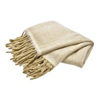 Flauschige Mohairdecke beige 130x170 cm - Mohair Decke,...