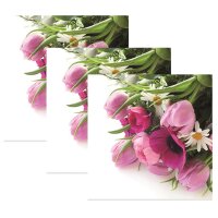 Servietten Frühling Tulpenstrauß 3 x 20er Pack...